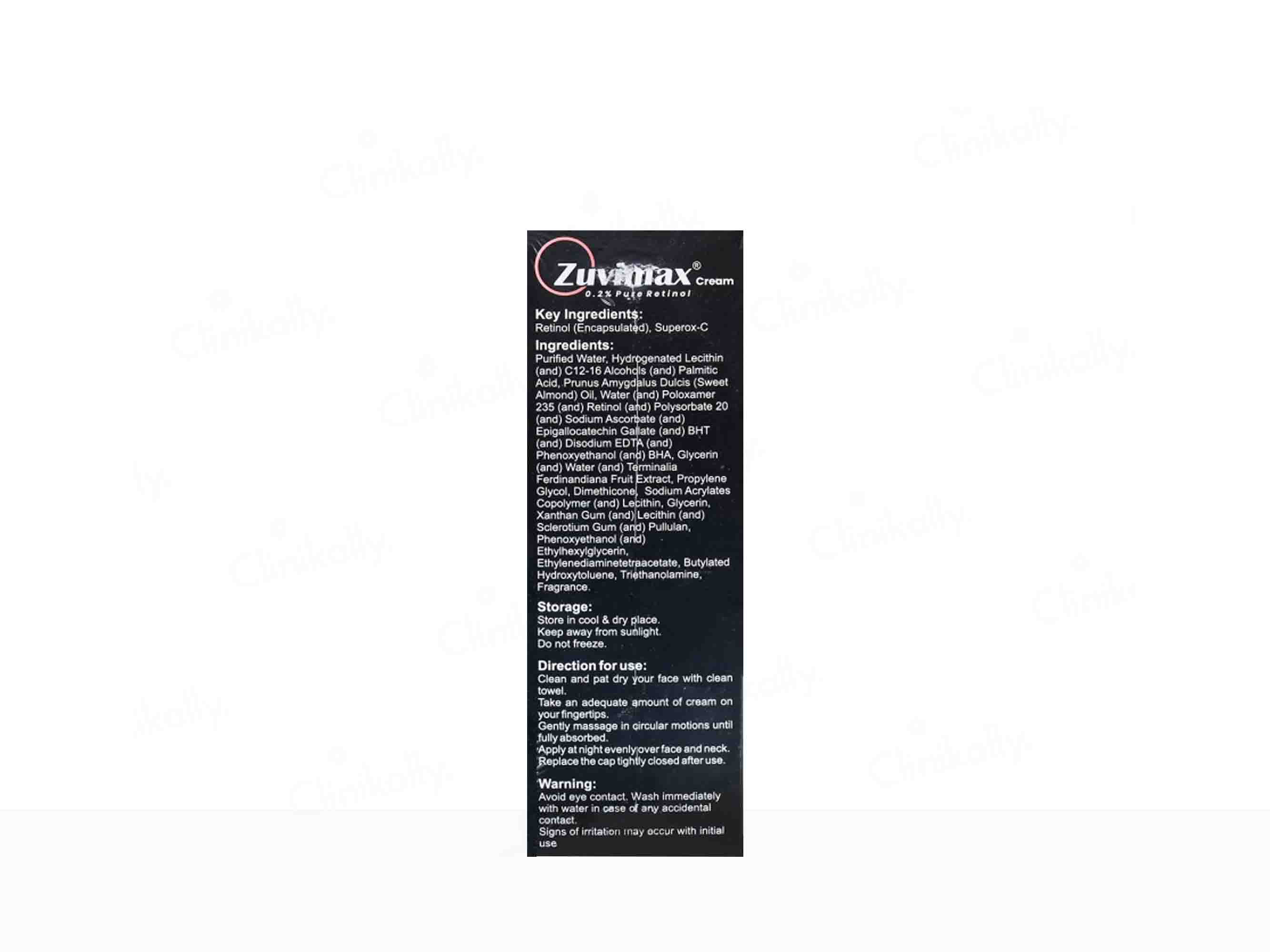 Zuvimax 0.2% Pure Retinol Cream | 20g - Skiynse Dermatologique