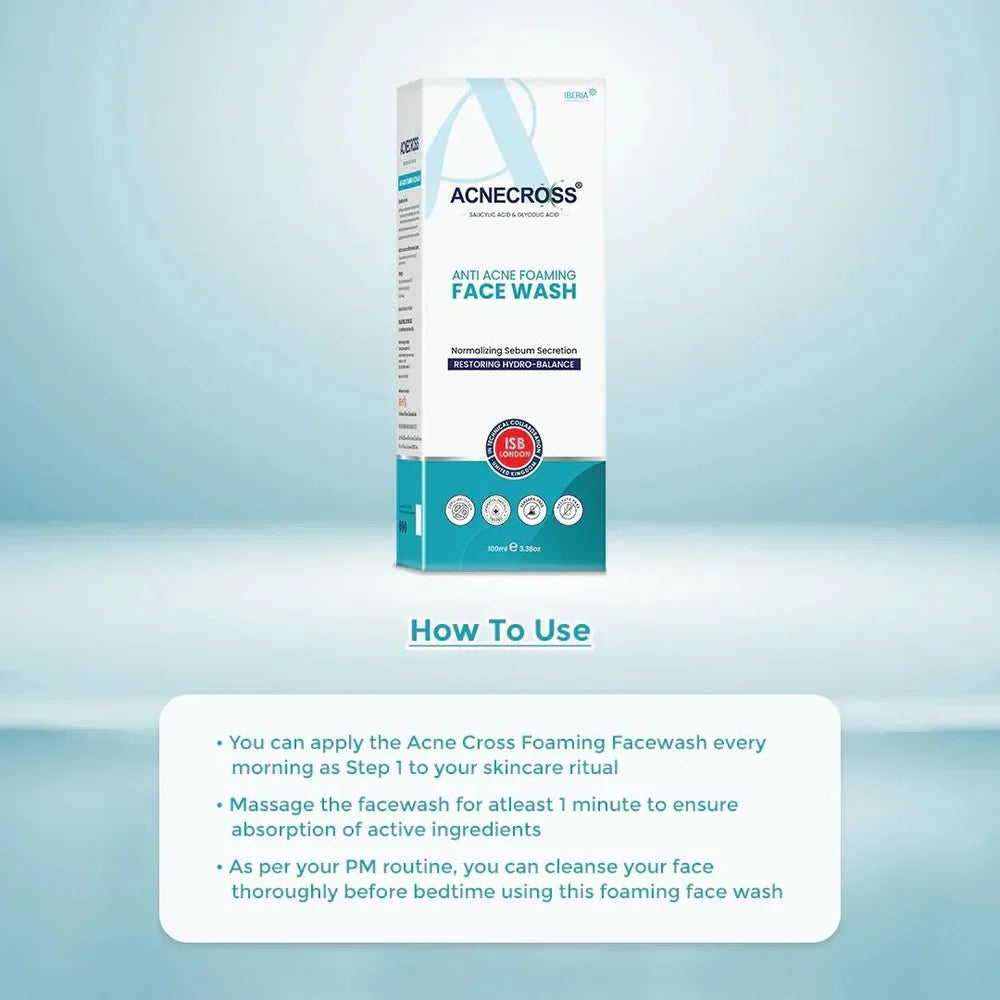 Acnecross Acne Foaming Face Wash, 100 ml