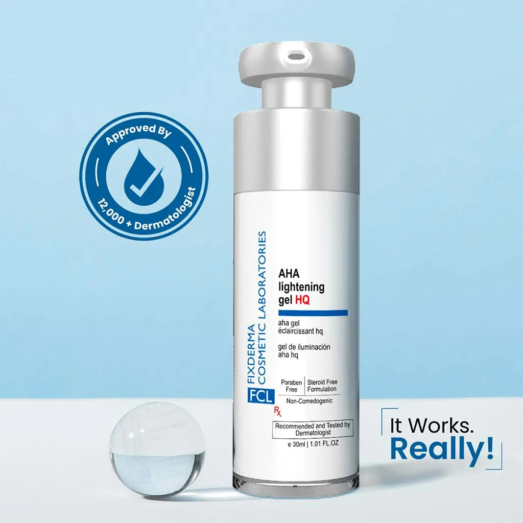 FCL AHA Lightening Gel HQ – Fast-Acting Skin Brightening Solution with Glycolic Acid & Alpha Arbutin