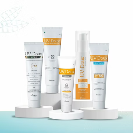 UV Doux SPF 50 PA+++ Mineral Based Sunscreen Gel With No White Cast | Clinically Tested Sunscreen with Zinc Oxide | Tinted & Water Resistant | UVA/UVB Protection, For Men,Women & Children- 50g