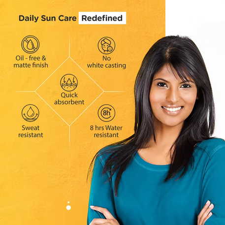 UV Doux Silicone Sunscreen Gel with SPF 50 and PA+++ Broad Spectrum for Face & Body with No White Cast| Non Comedogenic, Paraben Free, Water Resistant | Clinically Proven,Benzene free