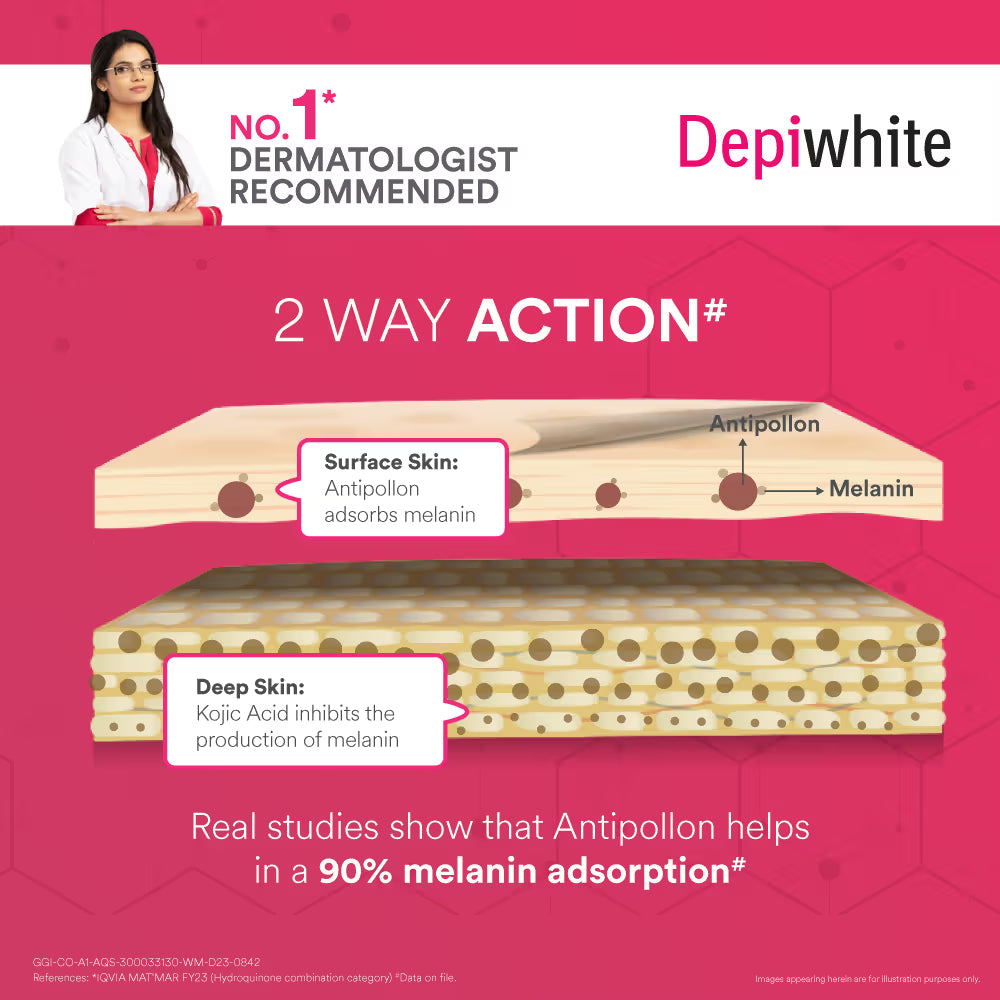 Depiwhite Peel-Off Mask For Reducing Dark Spots & Pigmentation |Face Mask For Glowing Skin | Helps in Skin Brightening & Lightening | 40ml
